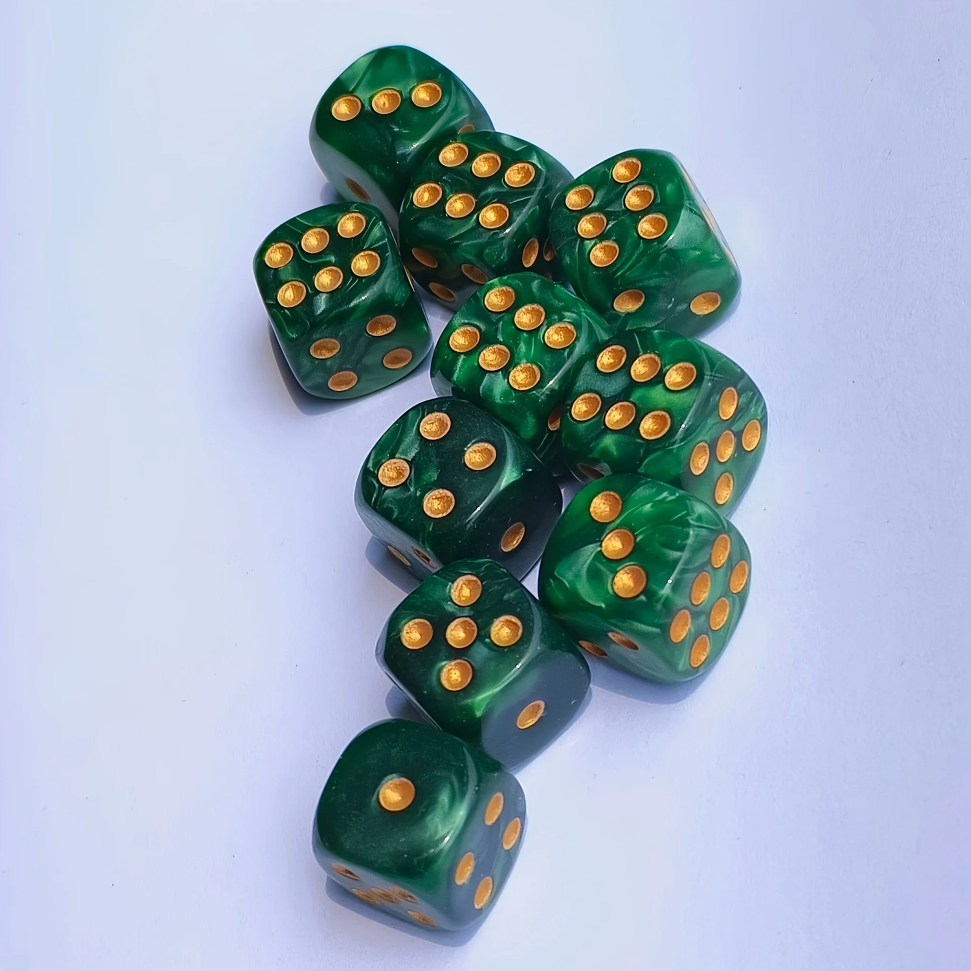 Tablet Gaming Accessories - 10 Stück 12mm Perlen-Swirl D6 Würfel,