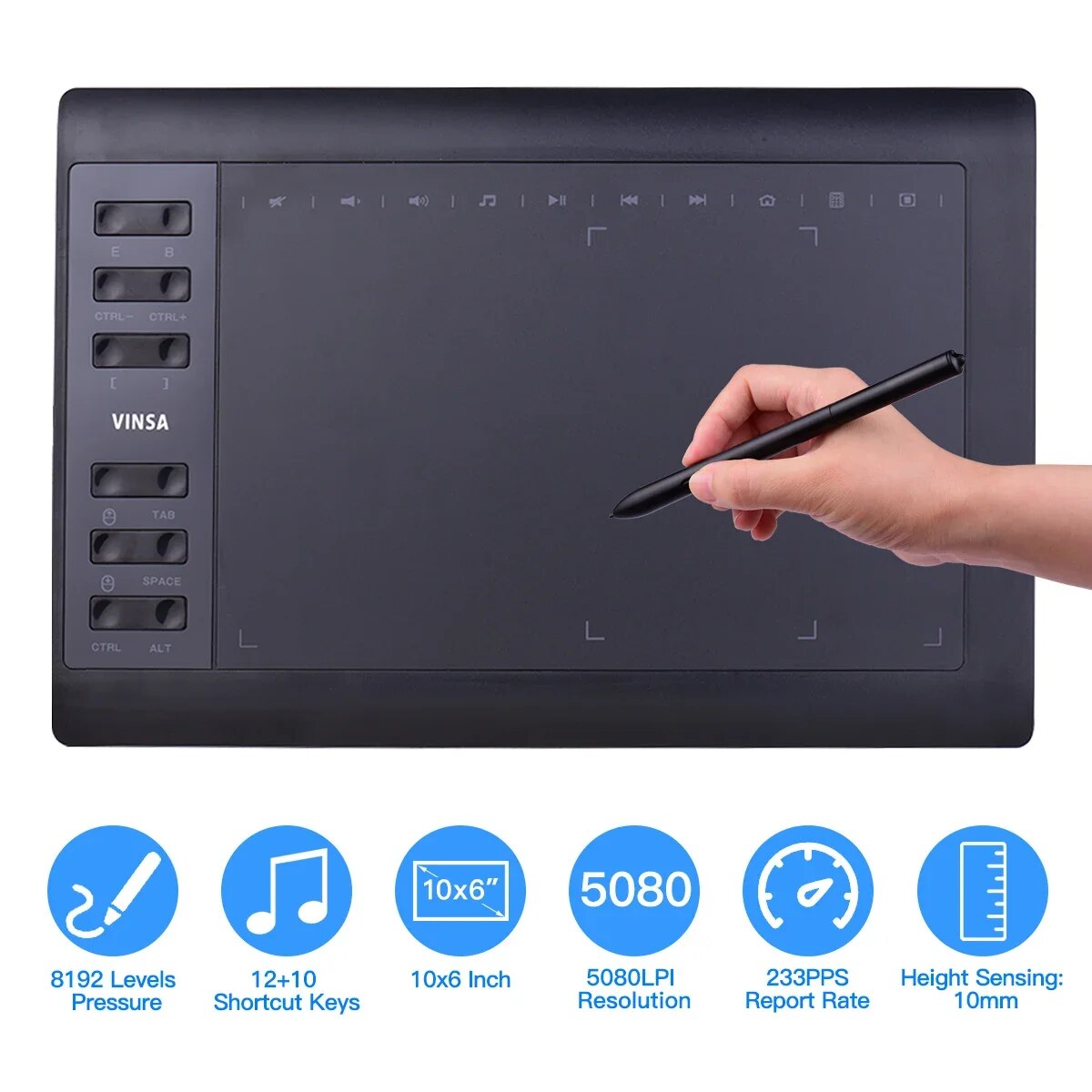 Graphic Tablet Accessories - 10x6 Zoll profession elle Grafik Zeichen