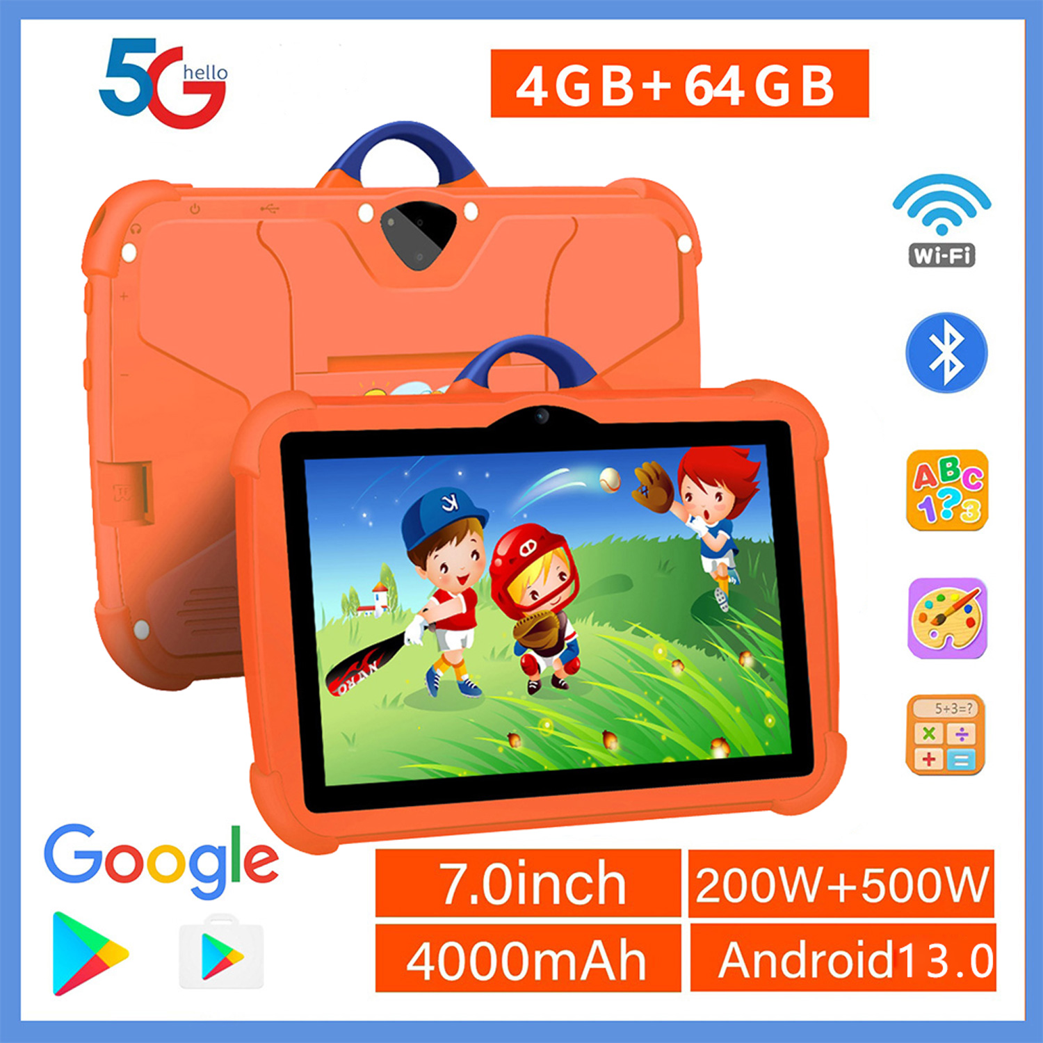 Neue 5G WiFi 7 Zoll Google Tab – Kids Tablet With Accessories Bewertung und Preis