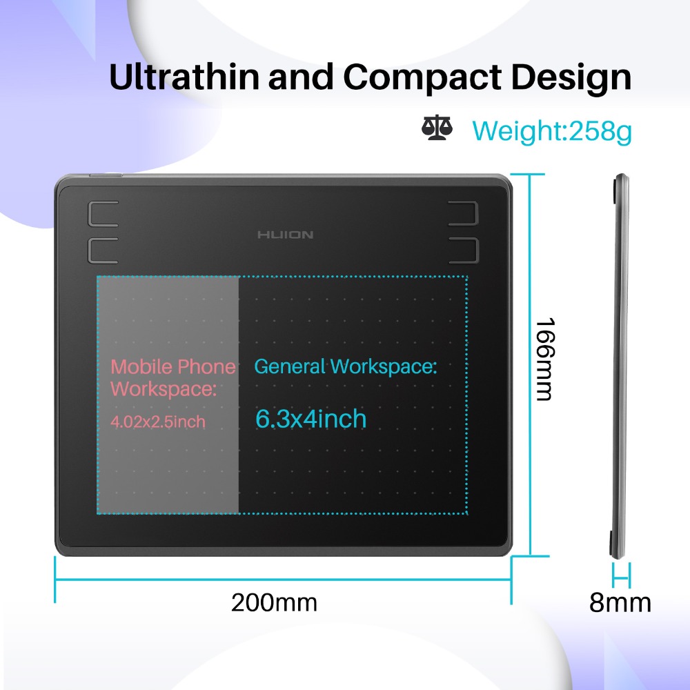 Huion hs64 grafik tablett digi – Graphic Tablet Accessories Bewertung und Preis